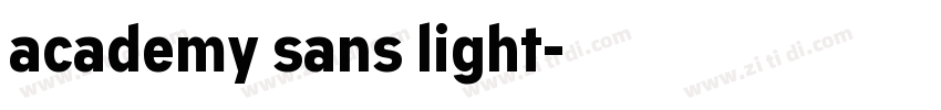academy sans light字体转换